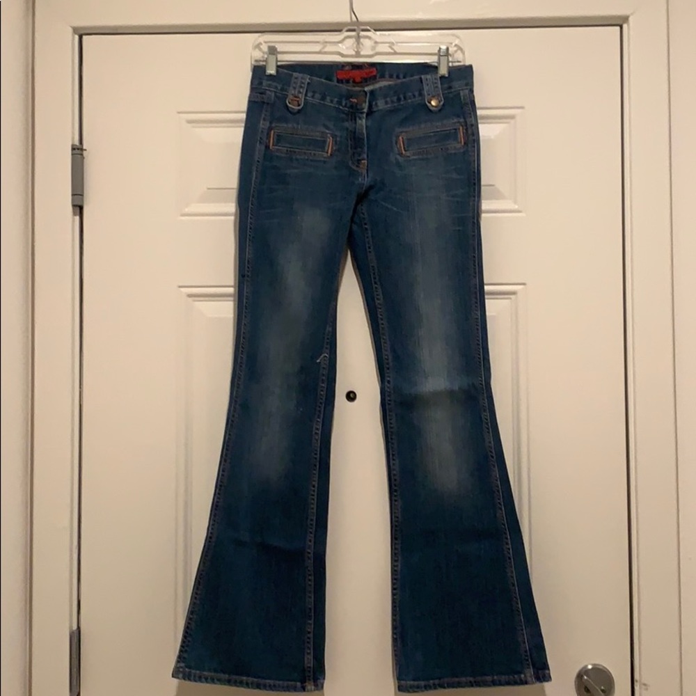 Fcuk jeans low rise flair sz 4 French connection